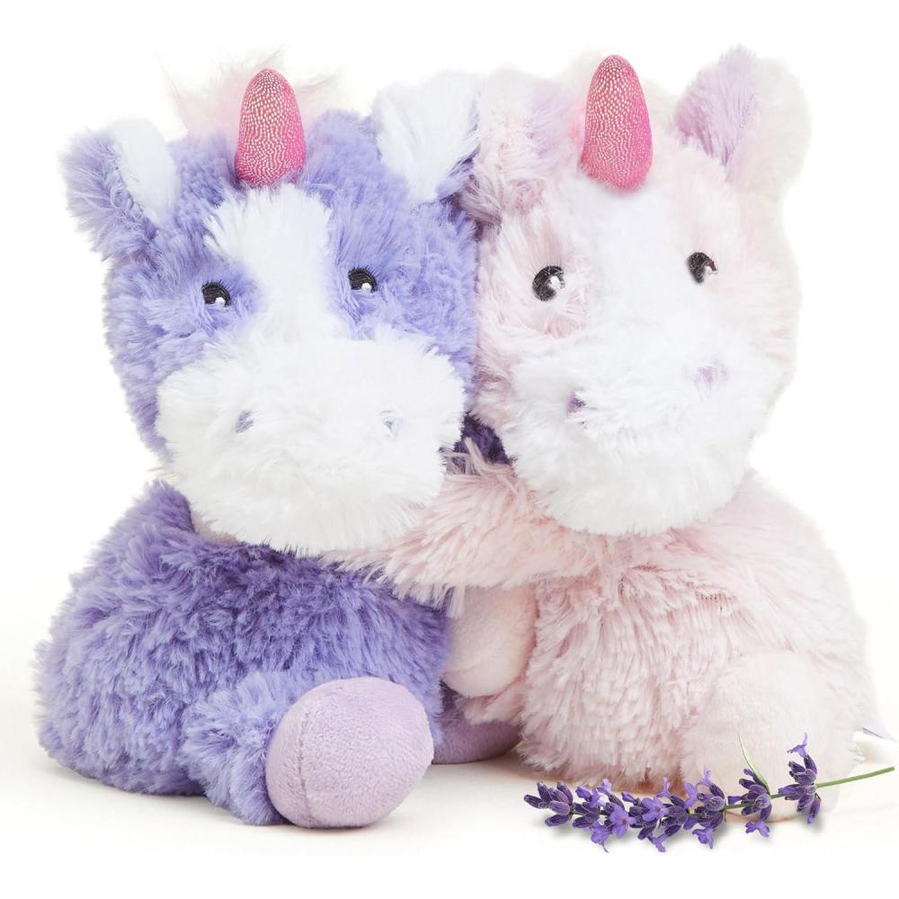 imagewarmies Hugs Duo Microwavable amp Weighted Stuffed Animals Unicorn  Heated Stuffed Animal Plushie for Warmth amp Comfort  Cute Soft Plush Toys for Adults amp Children Boys Girls Babies amp Toddlers
