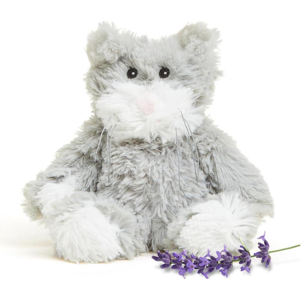 imagewarmies Junior Microwavable amp Weighted Stuffed Animals Cat  Heated Stuffed Animal Plushie for Warmth amp Comfort  Cute Soft Plush Toys for Adults amp Children Boys Girls Babies amp Toddlers