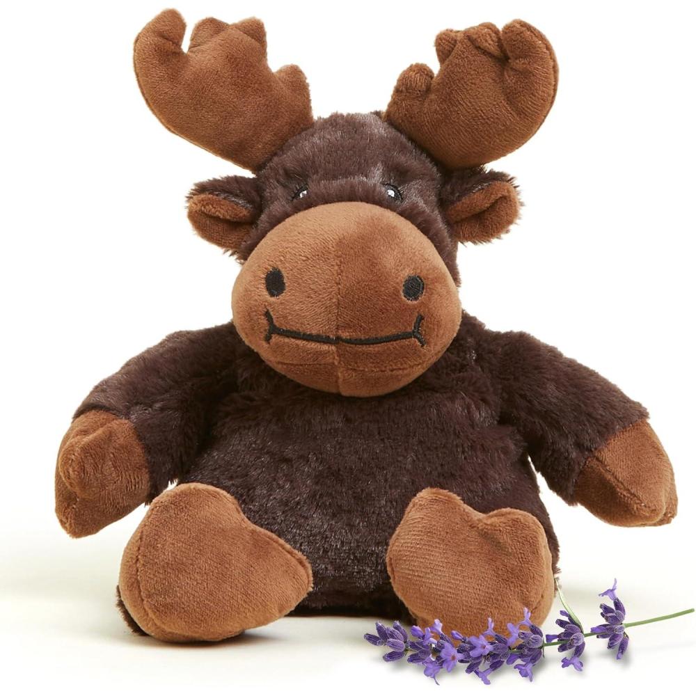 imagewarmies Junior Microwavable amp Weighted Stuffed Animals Moose  Heated Stuffed Animal Plushie for Warmth amp Comfort  Cute Soft Plush Toys for Adults amp Children Boys Girls Babies amp Toddlers