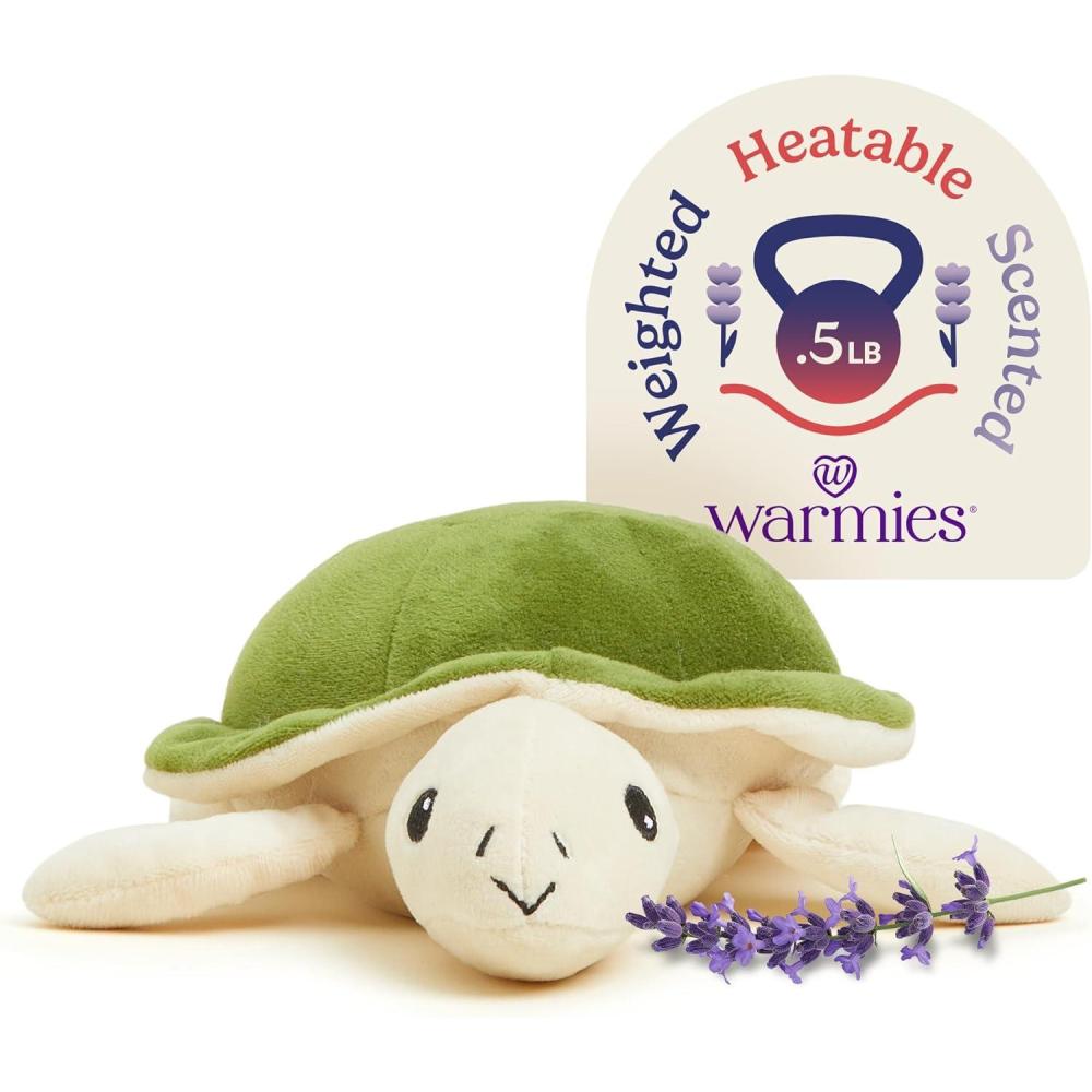 imagewarmies Junior Microwavable amp Weighted Stuffed Animals Turtle  Heated Stuffed Animal Plushie for Warmth amp Comfort  Cute Soft Plush Toys for Adults amp Children Boys Girls Babies amp Toddlers