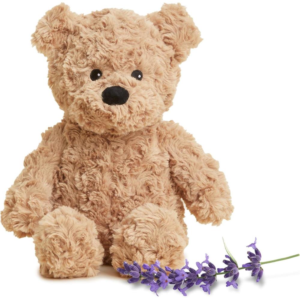 imagewarmies Microwavable amp Weighted Stuffed Animals Brown Curly Bear  Heated Stuffed Animal Plushie for Warmth amp Comfort  Cute Soft Plush Toys for Adults amp Children Boys Girls Babies amp Toddlers