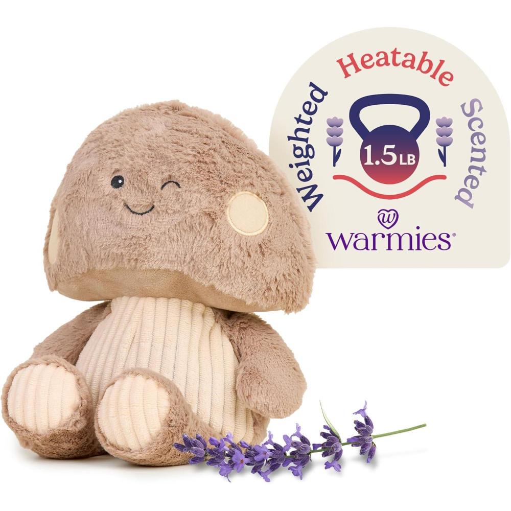 imagewarmies Microwavable amp Weighted Stuffed Animals Brown Toadstool  Heated Stuffed Animal Plushie for Warmth amp Comfort  Cute Soft Plush Toys for Adults amp Children Boys Girls Babies amp Toddlers