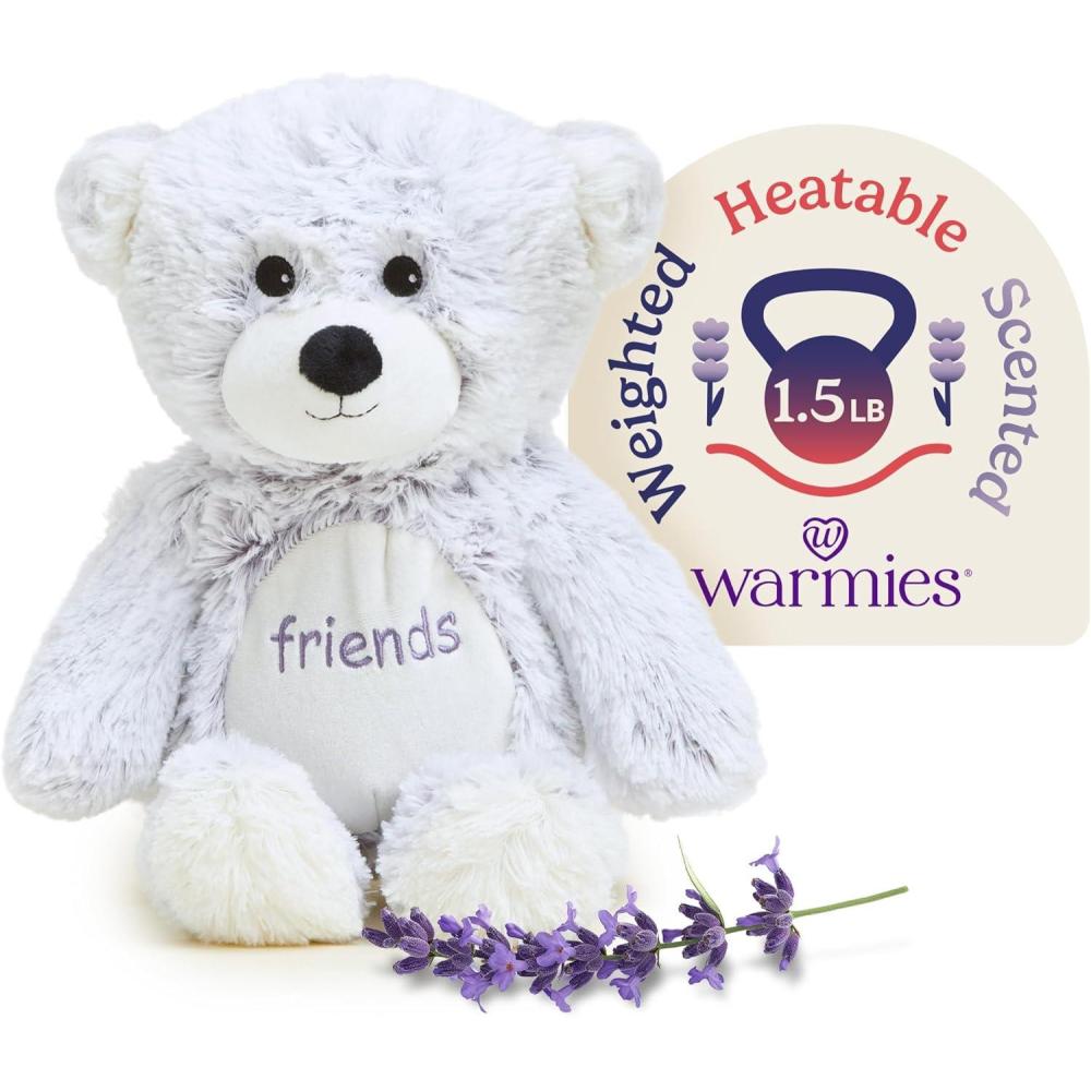 imagewarmies Microwavable amp Weighted Stuffed Animals Friends Bear  Heated Stuffed Animal Plushie for Warmth amp Comfort  Cute Soft Plush Toys for Adults amp Children Boys Girls Babies amp Toddlers