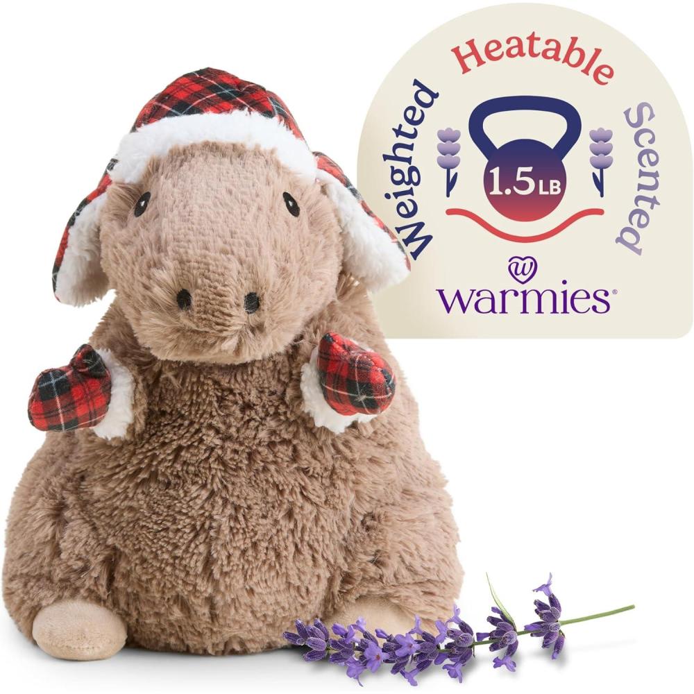 imagewarmies Microwavable amp Weighted Stuffed Animals Holiday Capybara  Heated Stuffed Animal Plushie for Warmth amp Comfort  Christmas Winter Soft Plush Toys for Children Boys Girls Babies amp Toddlers