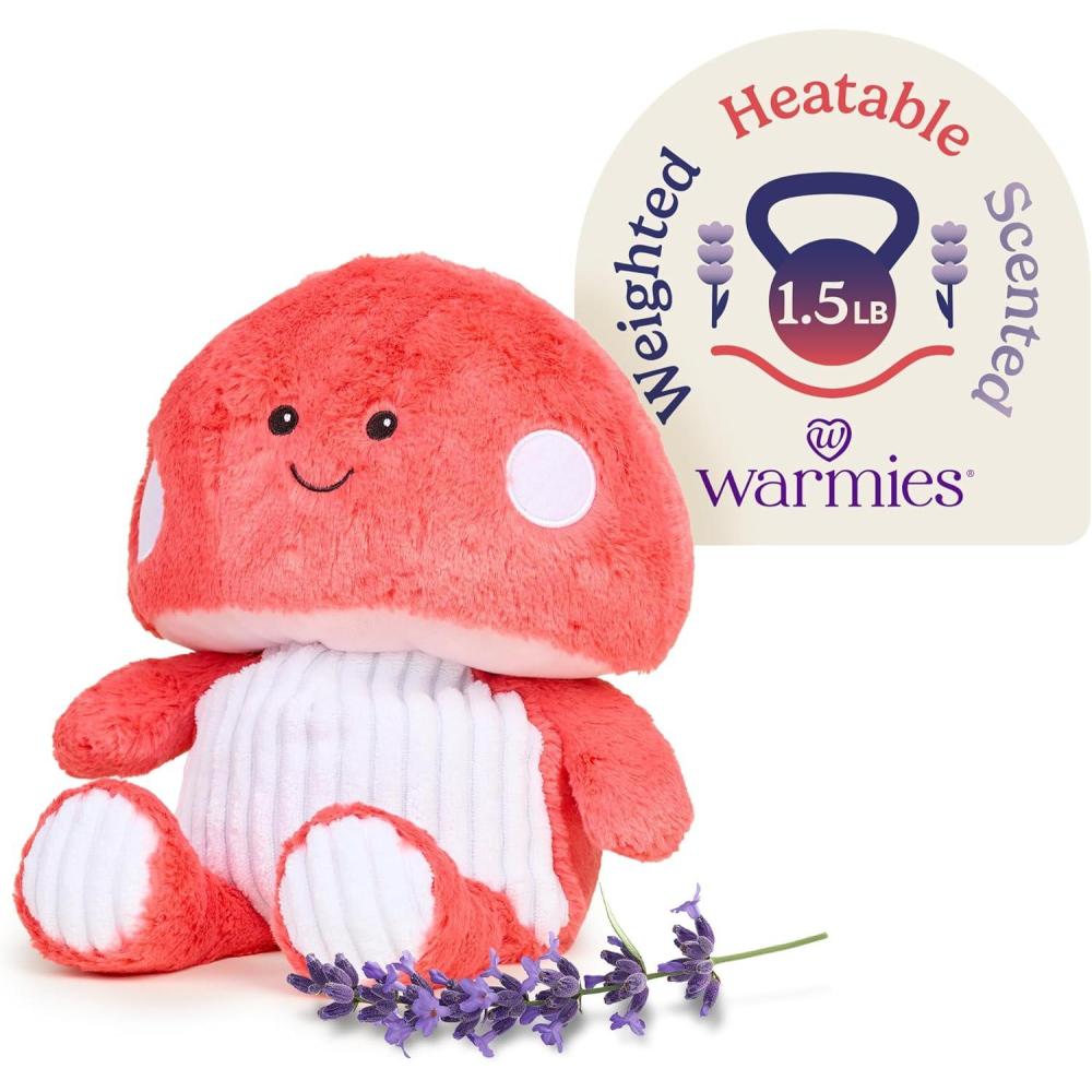 imagewarmies Microwavable amp Weighted Stuffed Animals Red Toadstool  Heated Stuffed Animal Plushie for Warmth amp Comfort  Cute Soft Plush Toys for Adults amp Children Boys Girls Babies amp Toddlers