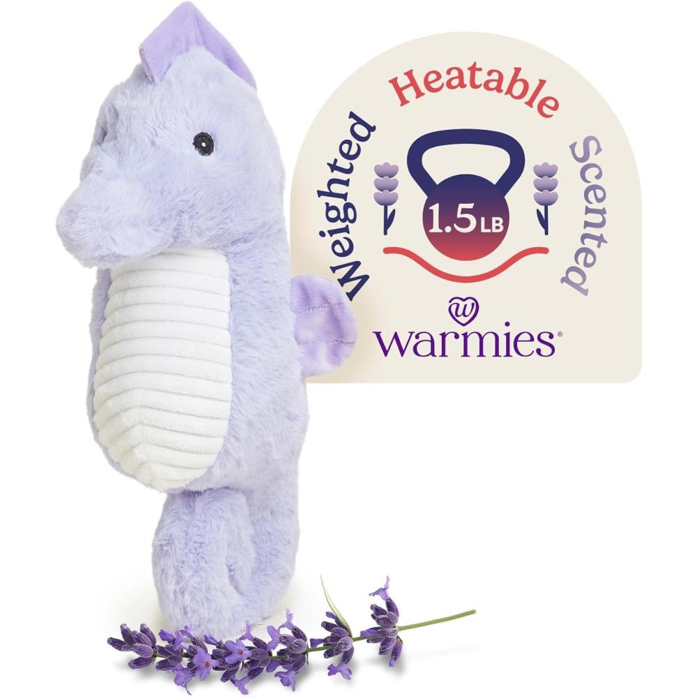 imagewarmies Microwavable amp Weighted Stuffed Animals Sea Horse  Heated Stuffed Animal Plushie for Warmth amp Comfort  Cute Soft Plush Toys for Adults amp Children Boys Girls Babies amp Toddlers
