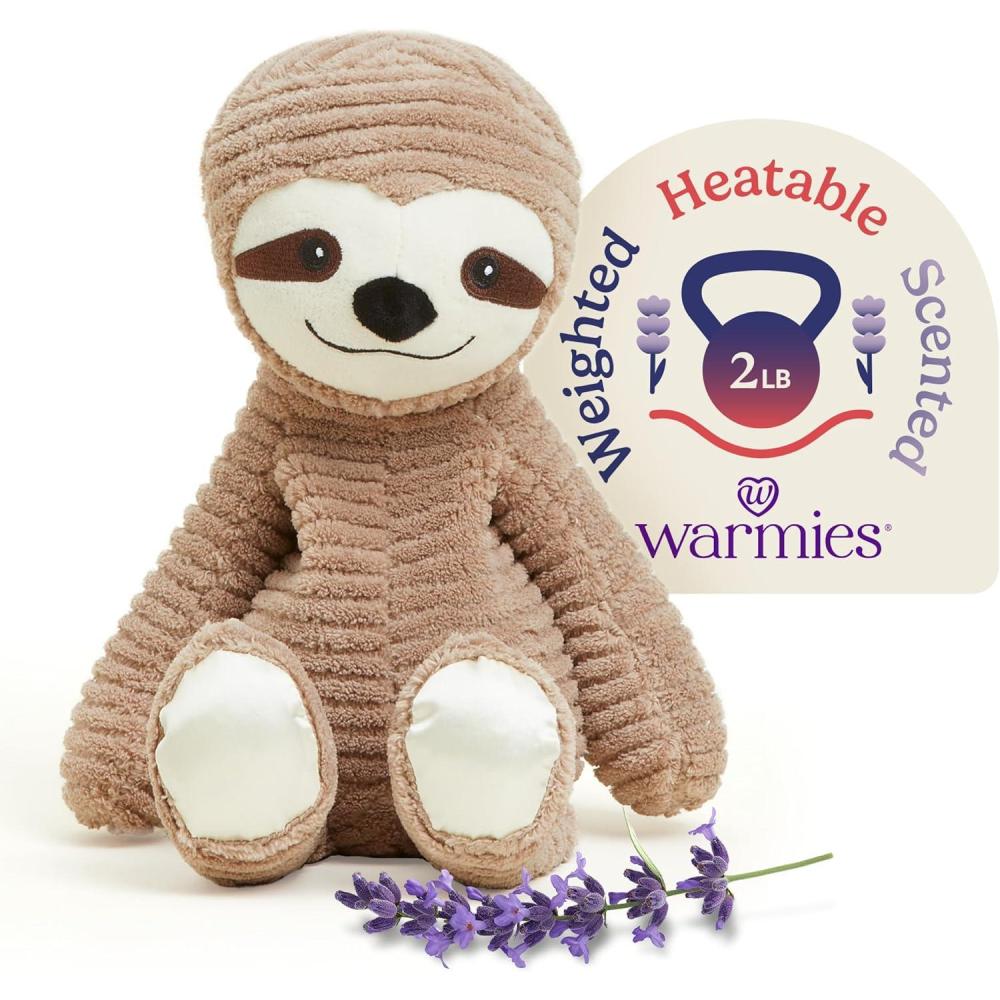 imagewarmies Microwavable amp Weighted Stuffed Animals Sloth  Heated Stuffed Animal Plushie for Warmth amp Comfort  Cute Soft Plush Toys for Adults amp Children Boys Girls Babies amp Toddlers