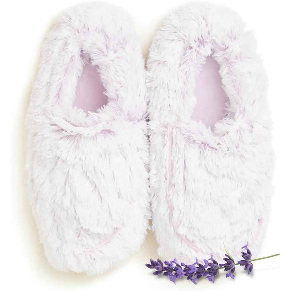 imagewarmies Microwaveable House Slippers for Women  Womens Shoe Sizes 610  Plush Soft amp Fuzzy Indoor Slippers with Backs amp NonSlip Memory Foam Soles  Cozy Warm Ladies Slipper for Winter  GrayPurple