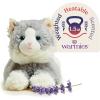 imagewarmies Microwavable amp Weighted Stuffed Animals Laying Down Gray Cat  Heated Stuffed Animal Plushie for Warmth amp Comfort  Cute Soft Plush Toys for Boys Girls Babies amp Toddlers