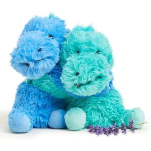 warmies Hugs Duo, Microwavable & Weighted Stuffed Animals, Dinosaur – Heated Stuffed Animal Plushie for Warmth & Comfort – Cute Soft Plush Toys for Adults & Children (Boys, Girls, Babies & Toddlers)