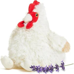 warmies Junior Microwavable & Weighted Stuffed Animals, Chicken – Heated Stuffed Animal Plushie for Warmth & Comfort – Cute Soft Plush Toys for Adults & Children (Boys, Girls, Babies & Toddlers)