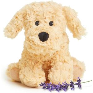 warmies Junior Microwavable & Weighted Stuffed Animals, Golden Dog – Heated Stuffed Animal Plushie for Warmth & Comfort – Cute Soft Plush Toys for Adults & Children (Boys, Girls, Babies & Toddlers)