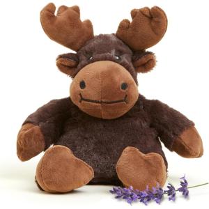 warmies Junior Microwavable & Weighted Stuffed Animals, Moose – Heated Stuffed Animal Plushie for Warmth & Comfort – Cute Soft Plush Toys for Adults & Children (Boys, Girls, Babies & Toddlers)
