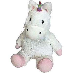warmies Junior Microwavable & Weighted Stuffed Animals, White Unicorn – Heated Stuffed Animal Plushie for Warmth & Comfort – Cute Soft Plush Toys for Adults & Children (Boys, Girls, Babies & Toddlers)
