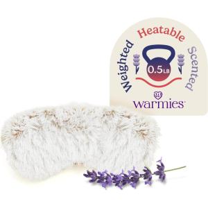 warmies Microwavable Eye Mask for Warmth & Comfort – Heating & Cooling Compress for Calming Relaxation – Weighted & Heated Eye Mask with Scented Lavender for Sleeping – Cream(Marshmallow Brown)