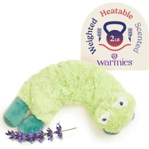 warmies Microwavable Neck & Shoulder Wrap – Heating & Cooling Plush Pad for Calming Relaxation – Weighted & Heated Neck Warmer with Scented Lavender – Microwave Heat Pad for Aches & Pain – Frog
