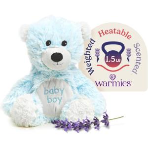 warmies Microwavable & Weighted Stuffed Animals, Baby Boy Bear – Heated Stuffed Animal Plushie for Warmth & Comfort – Cute Soft Plush Toys for Adults & Children (Boys, Girls, Babies & Toddlers)
