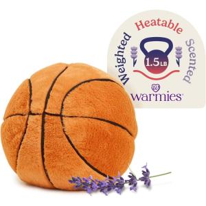 warmies Microwavable & Weighted Stuffed Animals, Basketball – Heated Stuffed Animal Plushie for Warmth & Comfort – Cute Soft Plush Toys for Adults & Children (Boys, Girls, Babies & Toddlers)