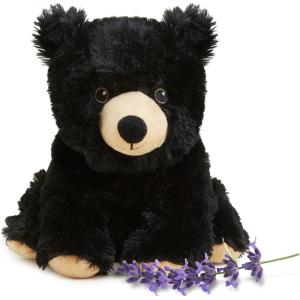 warmies Microwavable & Weighted Stuffed Animals, Black Bear – Heated Stuffed Animal Plushie for Warmth & Comfort – Cute Soft Plush Toys for Adults & Children (Boys, Girls, Babies & Toddlers)