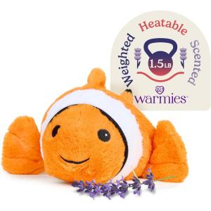 warmies Microwavable & Weighted Stuffed Animals, Clown Fish – Heated Stuffed Animal Plushie for Warmth & Comfort – Cute Soft Plush Toys for Adults & Children (Boys, Girls, Babies & Toddlers)