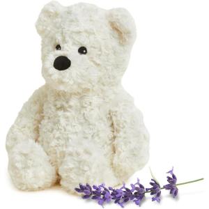 warmies Microwavable & Weighted Stuffed Animals, Cream Curly Bear – Heated Stuffed Animal Plushie for Warmth & Comfort – Cute Soft Plush Toys for Adults & Children (Boys, Girls, Babies & Toddlers)