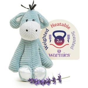 warmies Microwavable & Weighted Stuffed Animals, Donkey – Heated Stuffed Animal Plushie for Warmth & Comfort – Cute Soft Plush Toys for Adults & Children (Boys, Girls, Babies & Toddlers)