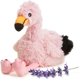 warmies Microwavable & Weighted Stuffed Animals, Flamingo – Heated Stuffed Animal Plushie for Warmth & Comfort – Cute Soft Plush Toys for Adults & Children (Boys, Girls, Babies & Toddlers)