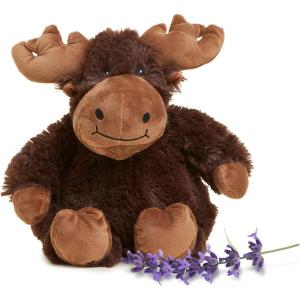 warmies Microwavable & Weighted Stuffed Animals, Moose – Heated Stuffed Animal Plushie for Warmth & Comfort – Cute Soft Plush Toys for Adults & Children (Boys, Girls, Babies & Toddlers)