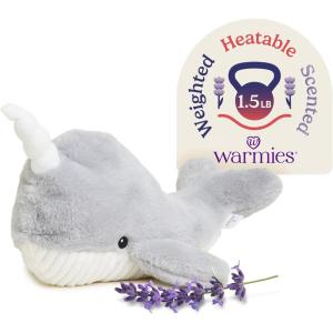 warmies Microwavable & Weighted Stuffed Animals, Narwhal – Heated Stuffed Animal Plushie for Warmth & Comfort – Cute Soft Plush Toys for Adults & Children (Boys, Girls, Babies & Toddlers)
