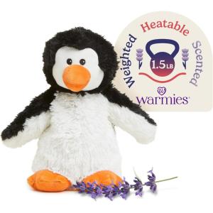 warmies Microwavable & Weighted Stuffed Animals, Penguin – Heated Stuffed Animal Plushie for Warmth & Comfort – Cute Soft Plush Toys for Adults & Children (Boys, Girls, Babies & Toddlers)