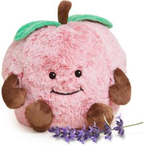 warmies Microwavable & Weighted Stuffed Animals, Red Apple – Heated Stuffed Animal Plushie for Warmth & Comfort – Cute Soft Plush Toys for Adults & Children (Boys, Girls, Babies & Toddlers)
