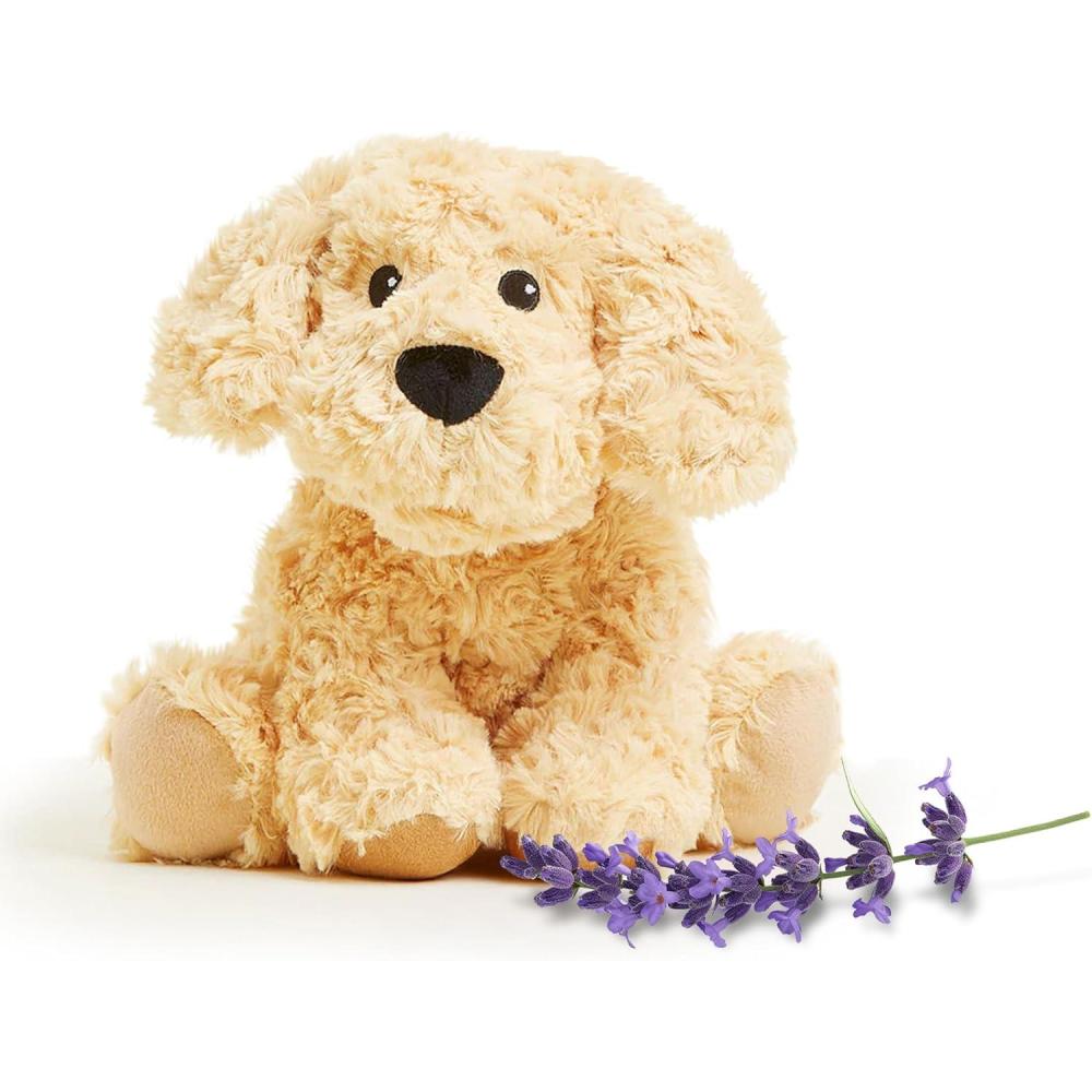 imagewarmies Microwavable amp Weighted Stuffed Animals Golden Dog  Heated Stuffed Animal Plushie for Warmth amp Comfort  Cute Soft Plush Toys for Boys Girls Babies amp Toddlers