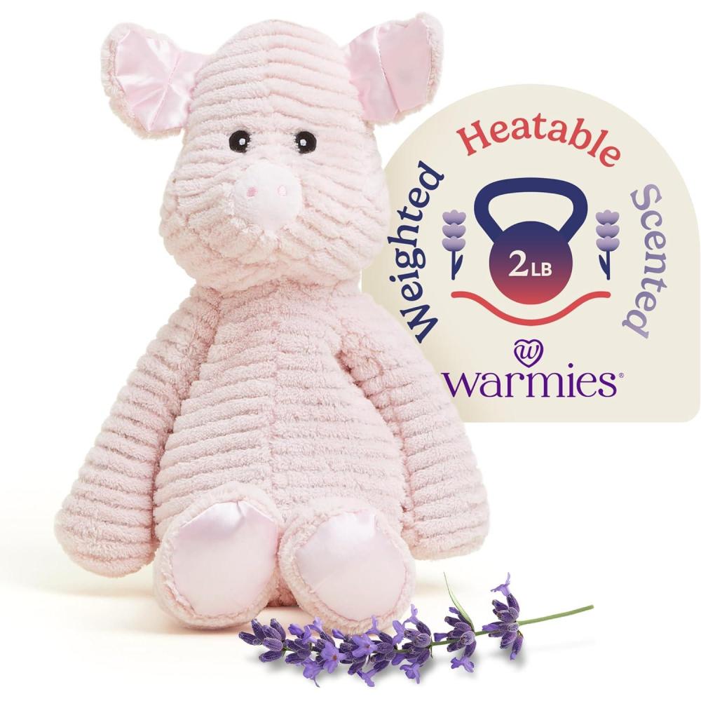 imagewarmies Microwavable amp Weighted Stuffed Animals Pig  Heated Stuffed Animal Plushie for Warmth amp Comfort  Cute Soft Plush Toys for Adults amp Children Boys Girls Babies amp Toddlers
