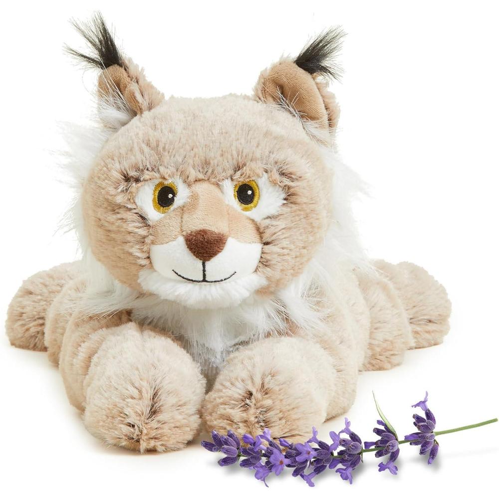 imagewarmies Microwavable amp Weighted Stuffed Animals Bob Cat  Heated Stuffed Animal Plushie for Warmth amp Comfort  Cute Soft Plush Toys for Boys Girls Babies amp Toddlers