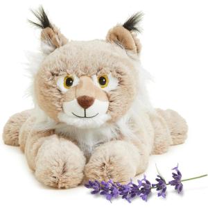 warmies Microwavable & Weighted Stuffed Animals, Bob Cat – Heated Stuffed Animal Plushie for Warmth & Comfort – Cute Soft Plush Toys for Boys, Girls, Babies & Toddlers