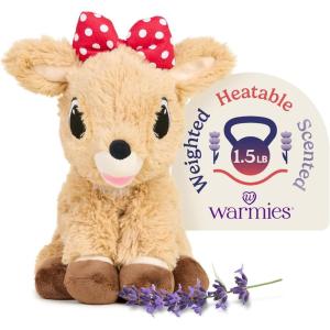 warmies Microwavable Stuffed Animals, Clarice – Heated Stuffed Animal Plushie for Warmth & Comfort – Cute Soft Plush Toys for Adults & Children (Boys, Girls, Babies & Toddlers)