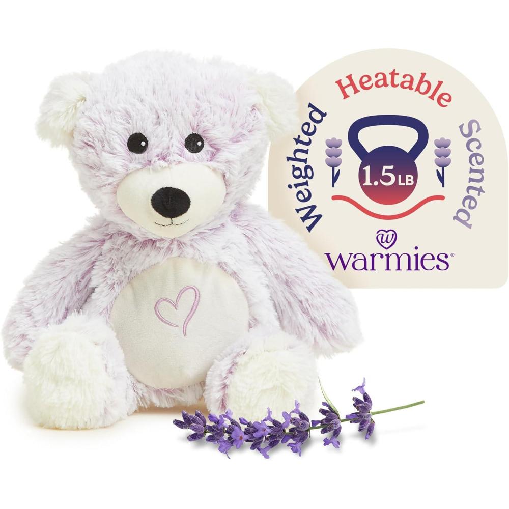 imagewarmies Microwavable amp Weighted Stuffed Animals Love Bear  Heated Stuffed Animal Plushie for Warmth amp Comfort  Cute Soft Plush Toys for Adults amp Children Boys Girls Babies amp Toddlers