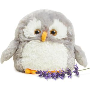 warmies Microwavable & Weighted Stuffed Animals, Owl – Heated Stuffed Animal Plushie for Warmth & Comfort – Cute Soft Plush Toys for Adults & Children (Boys, Girls, Babies & Toddlers)