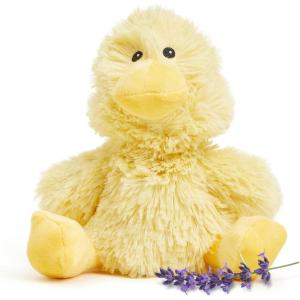 warmies Junior Microwavable & Stuffed Animals, Duck – Heated Stuffed Animal Plushie for Warmth & Comfort – Cute Soft Plush Toys for Adults & Children (Boys, Girls, Babies & Toddlers)